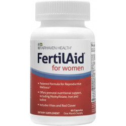 Fairhaven Health FertilAid для жінок | Натуральні добавки для зачаття, фертильності та овуляції | Пренатальний вітамін з вітексом і фолатом | Регулярність циклу підтримки | 90 капсул