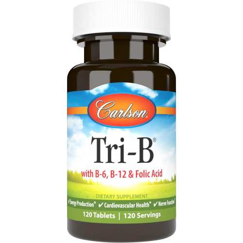 Carlson - Tri-B, комплекс вітамінів B, 25 мг вітаміну B-6, 400 мкг вітаміну B-12, енергетичні таблетки фолієвої кислоти, сприяють здоров'ю серцево-судинної системи, вітаміни комплексу B, добавка B12, комплекс вітамінів B, 120 таблеток Carlson - Tri-B, комплекс вітамінів B, 25 мг вітаміну B-6, 400 мкг вітаміну B-12, енергетичні таблетки фолієвої кислоти, сприяють здоров'ю серцево-судинної системи, вітаміни комплексу B, добавка B12, комплекс вітамінів B, 120 таблеток