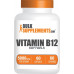 BulkSupplements.com Вітамін B12 1000 мкг капсули - ціанокобаламін, добавки вітаміну B, таблетки B12 - без глютену, 1 капсула вітаміну B12 на порцію, 60-денний запас, 60 капсул BulkSupplements.com Вітамін B12 1000 мкг капсули - ціанокобаламін, добавки вітаміну B, таблетки B12 - без глютену, 1 капсула вітаміну B12 на порцію, 60-денний запас, 60 капсул