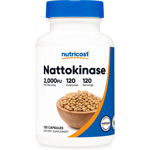 Nutricost Nattokinase 2000 FU, 120 капсул - без глютену, без ГМО, підходить для вегетаріанців Nutricost Nattokinase 2000 FU, 120 капсул - без глютену, без ГМО, підходить для вегетаріанців