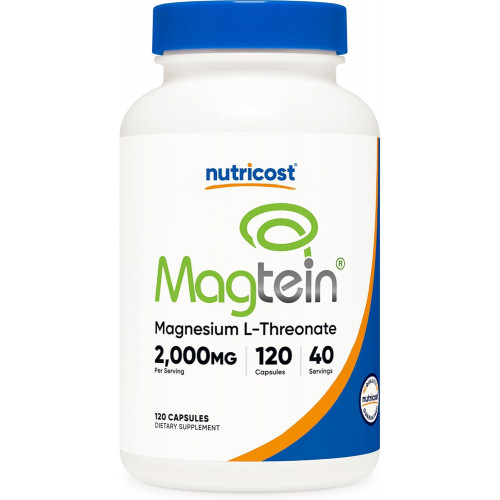 Nutricost Magnesium L-Threonate As Magtein 2000 мг, 120 капсул - без ГМО, без глютену, підходить для вегетаріанців Nutricost Magnesium L-Threonate As Magtein 2000 мг, 120 капсул - без ГМО, без глютену, підходить для вегетаріанців