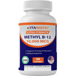 Vitamatic Methyl B12 (Methylcobalamin) 10 000 мкг, 60 пастилок - чудове джерело вітаміну B12