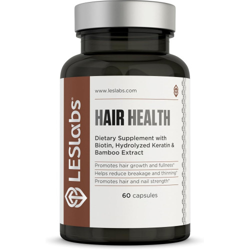 LES Labs Hair Health – Доповнення для росту волосся та нігтів, покращення густоти, міцності та об’єму – кератин, біотин, гарбузове насіння та МСМ – 60 капсул LES Labs Hair Health – Доповнення для росту волосся та нігтів, покращення густоти, міцності та об’єму – кератин, біотин, гарбузове насіння та МСМ – 60 капсул