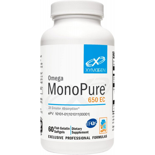 XYMOGEN Omega MonoPure 650 EC - Риб'ячий жир із 3-кратним кращим засвоєнням - DHA EPA Омега 3 добавка для здоров'я серця + когнітивної підтримки (60 капсул) XYMOGEN Omega MonoPure 650 EC - Риб'ячий жир із 3-кратним кращим засвоєнням - DHA EPA Омега 3 добавка для здоров'я серця + когнітивної підтримки (60 капсул)