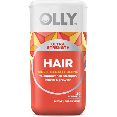 OLLY Ultra Strength Hair Softgels, підтримує здоров’я волосся, біотин, кератин, вітамін D, B12, добавка для волосся, 30-денний запас – 30 штук (упаковка може відрізнятися) OLLY Ultra Strength Hair Softgels, підтримує здоров’я волосся, біотин, кератин, вітамін D, B12, добавка для волосся, 30-денний запас – 30 штук (упаковка може відрізнятися)