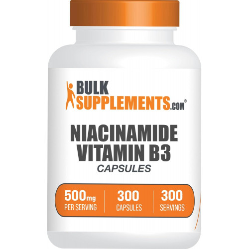 BulkSupplements.com Капсули ніацинаміду – добавка ніацинаміду, добавка вітаміну B3, капсули ніацинаміду 500 мг – таблетки ніацинаміду для здоров’я шкіри, 1 капсула на порцію, 300 капсул BulkSupplements.com Капсули ніацинаміду – добавка ніацинаміду, добавка вітаміну B3, капсули ніацинаміду 500 мг – таблетки ніацинаміду для здоров’я шкіри, 1 капсула на порцію, 300 капсул