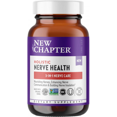 New Chapter Nerve Health Supplement для підтримки нервів 3-в-1 від голови до п’ят — вітамін B1 генерує енергію для нервів, вітамін B6 покращує нервовий зв’язок, вітамін B12 створює ізоляцію нервів, 30ct New Chapter Nerve Health Supplement для підтримки нервів 3-в-1 від голови до п’ят — вітамін B1 генерує енергію для нервів, вітамін B6 покращує нервовий зв’язок, вітамін B12 створює ізоляцію нервів, 30ct