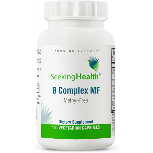 Seeking Health B Complex MF - Комплекс вітамінів B з фолієвою кислотою, ніацином і фолієвою кислотою - Підтримка енергії та здоров'я імунної системи за допомогою вітамінів B - 100 капсул Seeking Health B Complex MF - Комплекс вітамінів B з фолієвою кислотою, ніацином і фолієвою кислотою - Підтримка енергії та здоров'я імунної системи за допомогою вітамінів B - 100 капсул