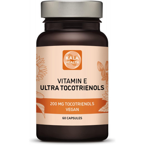 Kala Health Ultra Tocotrienol 200mg Vitamin E Vegan – Усі 4 токотрієноли – Без токоферолу – Підтримує здоров’я імунітету та антиоксидантну добавку Токотрієноли