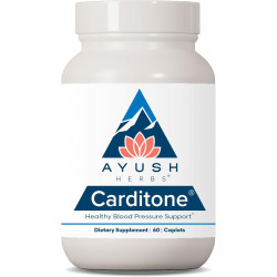 Ayush Herbs Carditone, розроблений лікарем природний засіб для підтримки артеріального тиску, якому довіряють понад 30 років, аюрведична рослинна добавка, 60 вегетаріанських таблеток