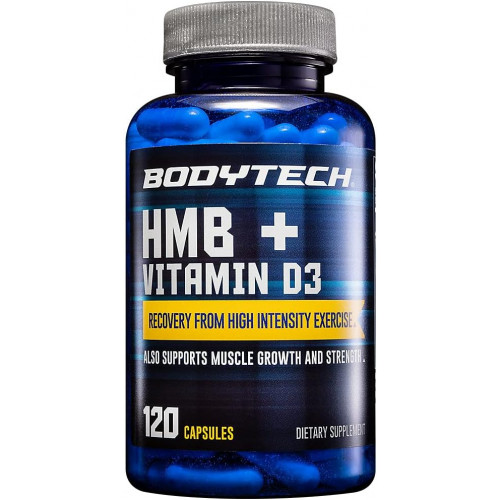 BODYTECH HMB + Вітамін D3 - Підтримує ріст м'язів і силу (120 рослинних капсул) BODYTECH HMB + Вітамін D3 - Підтримує ріст м'язів і силу (120 рослинних капсул)