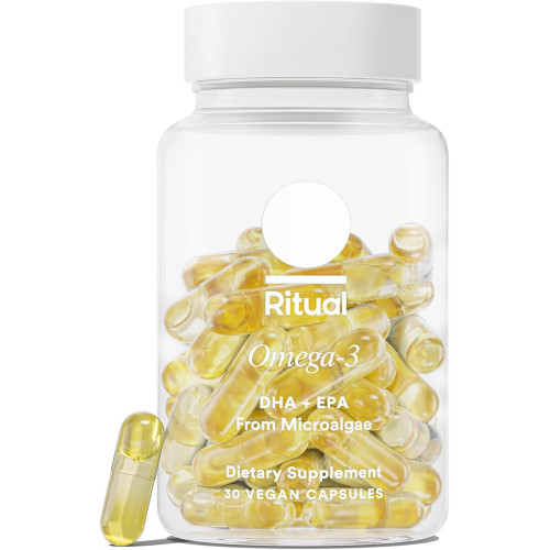 Ritual Omega 3 DHA & EPA - Vegan - науково підтверджена доза DHA і EPA у співвідношенні 2:1, мінімальна відрижка, мікроводорості екологічного походження, 30-денна порція Ritual Omega 3 DHA & EPA - Vegan - науково підтверджена доза DHA і EPA у співвідношенні 2:1, мінімальна відрижка, мікроводорості екологічного походження, 30-денна порція