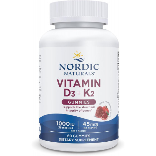 Nordic Naturals Вітамін D3 + K2 Жукальні цукерки, Гранат - 60 Жукальних цукерок - 1000 МО Вітамін D3 + 45 мкг Вітамін K2 - Чудовий смак - Здоров'я кісток, сприяє здоровій роботі м'язів - Без ГМО - 60 порцій Nordic Naturals Вітамін D3 + K2 Жукальні цукерки, Гранат - 60 Жукальних цукерок - 1000 МО Вітамін D3 + 45 мкг Вітамін K2 - Чудовий смак - Здоров'я кісток, сприяє здоровій роботі м'язів - Без ГМО - 60 порцій