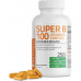 Bronson Super B 100 Vitamin B Complex Sustained Release Містить усі вітаміни групи B (вітамін B1, B2, B3, B6, B9 - фолієва кислота, B12) Підтримує енергетичний обмін і здоров'я нервової системи, без ГМО, 250 таблеток Bronson Super B 100 Vitamin B Complex Sustained Release Містить усі вітаміни групи B (вітамін B1, B2, B3, B6, B9 - фолієва кислота, B12) Підтримує енергетичний обмін і здоров'я нервової системи, без ГМО, 250 таблеток