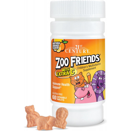 21st Century Zoo Friends з жувальними таблетками Extra C, 60 шт 21st Century Zoo Friends з жувальними таблетками Extra C, 60 шт