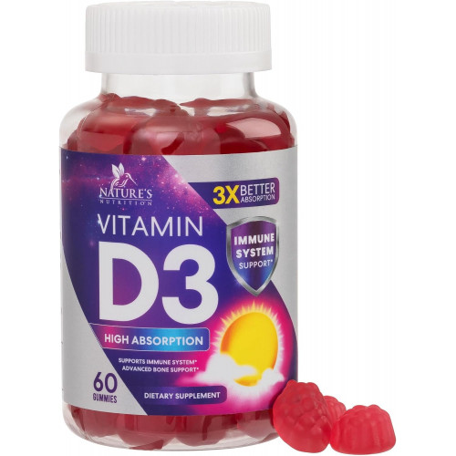 Показано переклад для запиту Vitamin D3 Gummy Vitamins Extra Strength 5000 IU (125 mcg) High Potency Vitamin D Gummies Dietary Supplement - Bone, Teeth, Muscle & Immune Support, Nature's Vitamin D Supplement, Non-GMO - 60 Gummies Показано переклад для запиту Vitamin D3 Gummy Vitamins Extra Strength 5000 IU (125 mcg) High Potency Vitamin D Gummies Dietary Supplement - Bone, Teeth, Muscle & Immune Support, Nature's Vitamin D Supplement, Non-GMO - 60 Gummies