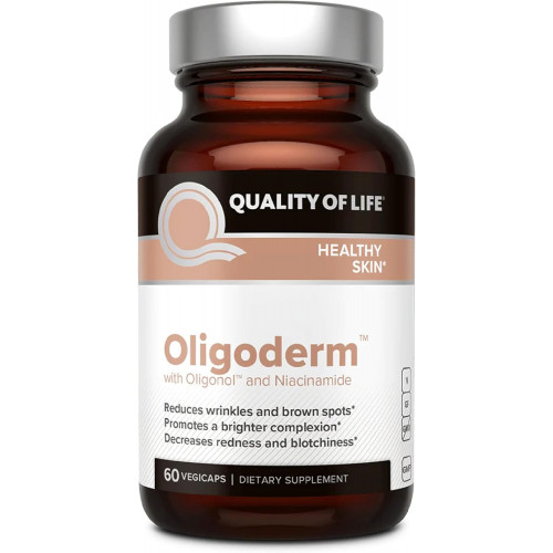 Якість життя - Oligoderm - Преміальна добавка для підтримки шкіри з олігонолом і ніацинамідом - 60 капсул Якість життя - Oligoderm - Преміальна добавка для підтримки шкіри з олігонолом і ніацинамідом - 60 капсул