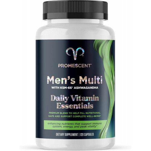 Promescent Multivitamin для чоловіків, вітамін B12, вітамін C, вітамін D3, KSM-66 Ashwagandha, якісні чоловічі полівітаміни, мультивітаміни для дорослих, щоденні чоловічі полівітаміни, добавка заліза, 30-денний запас Promescent Multivitamin для чоловіків, вітамін B12, вітамін C, вітамін D3, KSM-66 Ashwagandha, якісні чоловічі полівітаміни, мультивітаміни для дорослих, щоденні чоловічі полівітаміни, добавка заліза, 30-денний запас