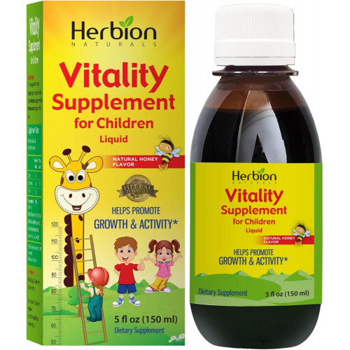 Сироп Herbion Naturals Vitality Supplement для дітей, сприяє росту та апетиту, знімає втому, покращує розумову та фізичну працездатність, підвищує енергію, 5 рідких унцій - для дітей від 1 року і старше Сироп Herbion Naturals Vitality Supplement для дітей, сприяє росту та апетиту, знімає втому, покращує розумову та фізичну працездатність, підвищує енергію, 5 рідких унцій - для дітей від 1 року і старше