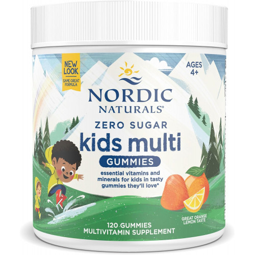 Nordic Naturals Zero Sugar Kids Multi Gummies, Orange Lemon - 120 Gummies - Велика смачна полівітамін для віку 4+ - підтримує ріст та розвиток - не ГМО, вегетаріанський - 30 порцій Nordic Naturals Zero Sugar Kids Multi Gummies, Orange Lemon - 120 Gummies - Велика смачна полівітамін для віку 4+ - підтримує ріст та розвиток - не ГМО, вегетаріанський - 30 порцій