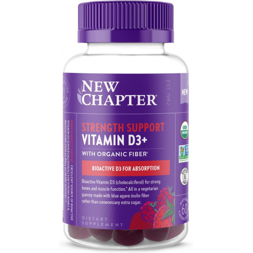 New Chapter Organic Vitamin D3+ Gummies – 72% менше цукру§, 1000 МО USDA Organic Vitamin D, ONE Daily Gummy для зміцнення кісток і м’язової функції, без ГМО, без глютену, зі смаком ягід, 60 каратів New Chapter Organic Vitamin D3+ Gummies – 72% менше цукру§, 1000 МО USDA Organic Vitamin D, ONE Daily Gummy для зміцнення кісток і м’язової функції, без ГМО, без глютену, зі смаком ягід, 60 каратів