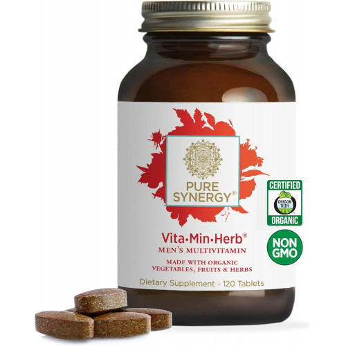 PURE SYNERGY Vita·Min·Herb для чоловіків | Комплексна полівітамінна добавка для чоловіків | Зроблено з органічних цільних харчових інгредієнтів без ГМО | Щоденна підтримка енергії та імунітету (120 таблеток) PURE SYNERGY Vita·Min·Herb для чоловіків | Комплексна полівітамінна добавка для чоловіків | Зроблено з органічних цільних харчових інгредієнтів без ГМО | Щоденна підтримка енергії та імунітету (120 таблеток)