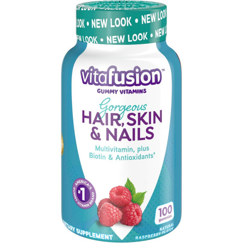 Vitafusion Gorgeous Hair, Skin Nails Multivitamin Gummy Vitamins, а також біотин і антиоксидантні вітаміни CE, Raspberry Flavor, 100 карат (запас на 33 дні), від американського бренду Gummy Vitamin номер один Vitafusion Gorgeous Hair, Skin Nails Multivitamin Gummy Vitamins, а також біотин і антиоксидантні вітаміни CE, Raspberry Flavor, 100 карат (запас на 33 дні), від американського бренду Gummy Vitamin номер один
