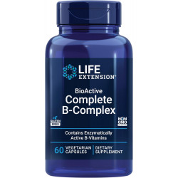 Life Extension Bioactive Complete B-Complex, підтримка серця, мозку та нервів, здорова енергія, метаболізм, Complete B-комплекс, 60 вегетаріанських капсул