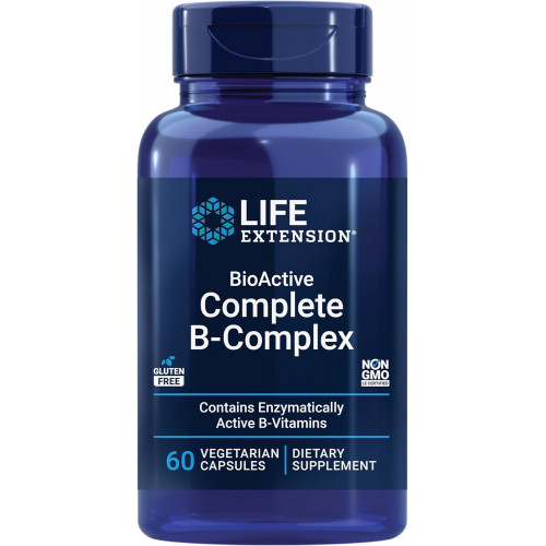 Life Extension Bioactive Complete B-Complex, підтримка серця, мозку та нервів, здорова енергія, метаболізм, Complete B-комплекс, 60 вегетаріанських капсул Life Extension Bioactive Complete B-Complex, підтримка серця, мозку та нервів, здорова енергія, метаболізм, Complete B-комплекс, 60 вегетаріанських капсул