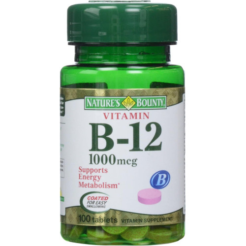 Таблетки Nature's Bounty Вітамін B-12 1000 мкг, 100 штук (1 упаковка) Таблетки Nature's Bounty Вітамін B-12 1000 мкг, 100 штук (1 упаковка)