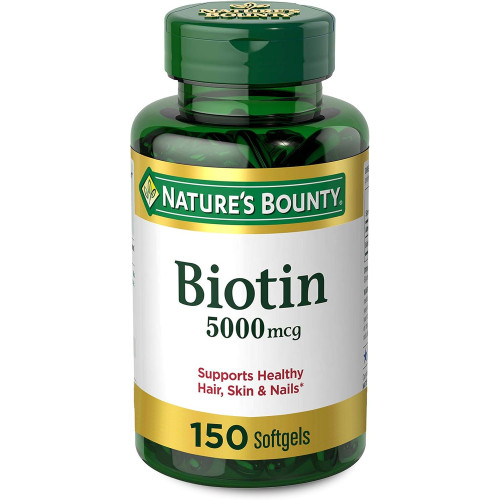 Nature's Bounty Biotin, вітамінна добавка, підтримує метаболізм для клітинної енергії та здоров’я волосся, шкіри та нігтів, 5000 мкг, 150 капсул Nature's Bounty Biotin, вітамінна добавка, підтримує метаболізм для клітинної енергії та здоров’я волосся, шкіри та нігтів, 5000 мкг, 150 капсул