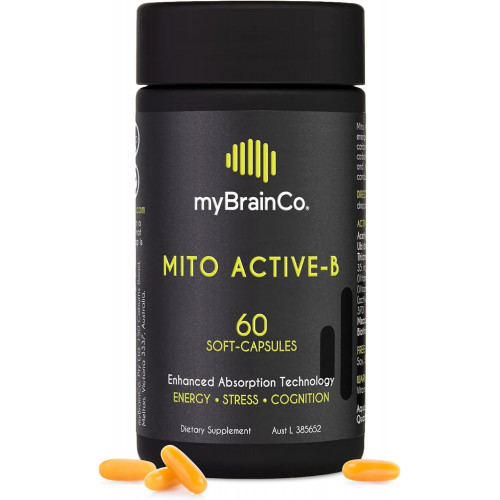 Мітохондріальна добавка Mito Active-B - Активований комплекс вітамінів B - потужні вітаміни B2, B6, B12 і фолієва добавка для підтримки клітинної енергії та пізнання (60 м'яких капсул) Мітохондріальна добавка Mito Active-B - Активований комплекс вітамінів B - потужні вітаміни B2, B6, B12 і фолієва добавка для підтримки клітинної енергії та пізнання (60 м'яких капсул)