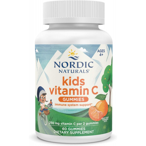 Жувальні цукерки Nordic Naturals Kids з вітаміном С - Гострий мандарин - 60 жуйкових цукерок - Веганська добавка з вітаміном С - Підтримка дитячого імунітету та антиоксидантів - 250 мг вітаміну С на порцію - 30 порцій Жувальні цукерки Nordic Naturals Kids з вітаміном С - Гострий мандарин - 60 жуйкових цукерок - Веганська добавка з вітаміном С - Підтримка дитячого імунітету та антиоксидантів - 250 мг вітаміну С на порцію - 30 порцій