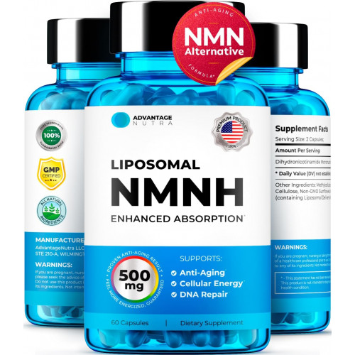 Альтернатива добавки NMN - NMNH (мононуклеотид дигідронікотинаміду) 500 мг на порцію, 60 штук (30 порцій) Добавка NAD для підвищення рівня NAD+ Альтернатива добавки NMN - NMNH (мононуклеотид дигідронікотинаміду) 500 мг на порцію, 60 штук (30 порцій) Добавка NAD для підвищення рівня NAD+