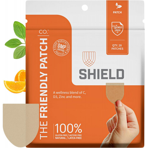 Дружній патч Shield Imunity Support Patch | Носимі імуностимулятори для дорослих з вітаміном D3, С і цинком | 28 пластирів для підвищення імунітету Дружній патч Shield Imunity Support Patch | Носимі імуностимулятори для дорослих з вітаміном D3, С і цинком | 28 пластирів для підвищення імунітету