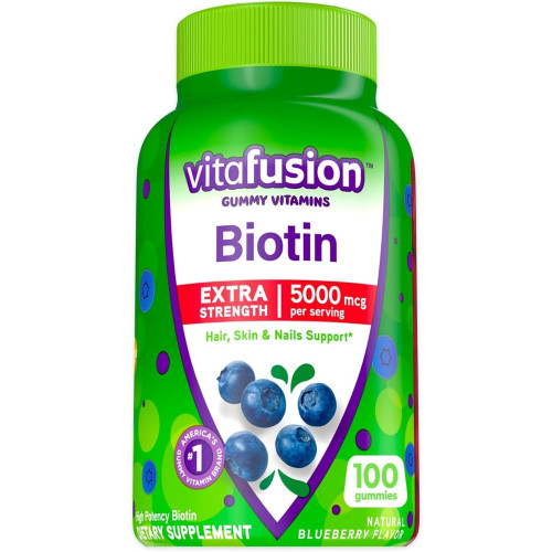 Вітаміни Vitafusion Extra Strength Biotin Gummy, зі смаком ягід, 5000 мкг вітамінів біотину, американський бренд клейових вітамінів номер 1, запас на 50 днів, 100 штук (упаковка може відрізнятися) Вітаміни Vitafusion Extra Strength Biotin Gummy, зі смаком ягід, 5000 мкг вітамінів біотину, американський бренд клейових вітамінів номер 1, запас на 50 днів, 100 штук (упаковка може відрізнятися)