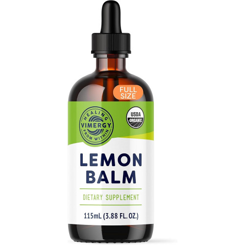 Vimergy USDA Organic Lemon Balm Extract, 115 Servings – підтримує спокій і розслабленість – Полегшення від випадкового нервового напруження – Без алкоголю – Без глютену, без ГМО, кошерний, веганський і палео (115 мл) Vimergy USDA Organic Lemon Balm Extract, 115 Servings – підтримує спокій і розслабленість – Полегшення від випадкового нервового напруження – Без алкоголю – Без глютену, без ГМО, кошерний, веганський і палео (115 мл)