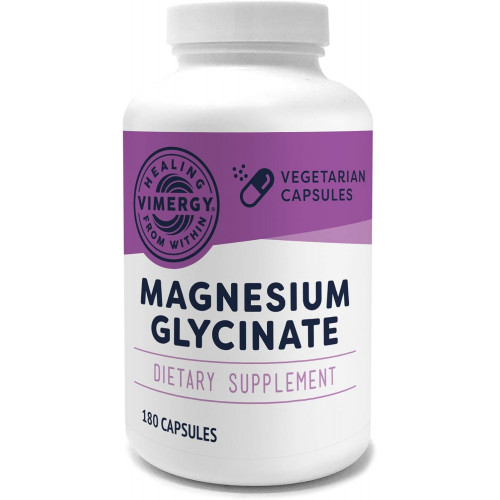 Vimergy Magnesium Glycinate, 90 порцій – з куркумою та імбиром – сприяє розслабленню та сну – підтримує здоров’я кісток, м’язів і серця – безглютеновий, кошерний, підходить для веганів і палео, капсула Vimergy Magnesium Glycinate, 90 порцій – з куркумою та імбиром – сприяє розслабленню та сну – підтримує здоров’я кісток, м’язів і серця – безглютеновий, кошерний, підходить для веганів і палео, капсула