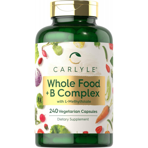 Мультивітамін Carlyle Whole Food із комплексом B | 240 капсул | Вегетаріанське, без ГМО та глютену Мультивітамін Carlyle Whole Food із комплексом B | 240 капсул | Вегетаріанське, без ГМО та глютену