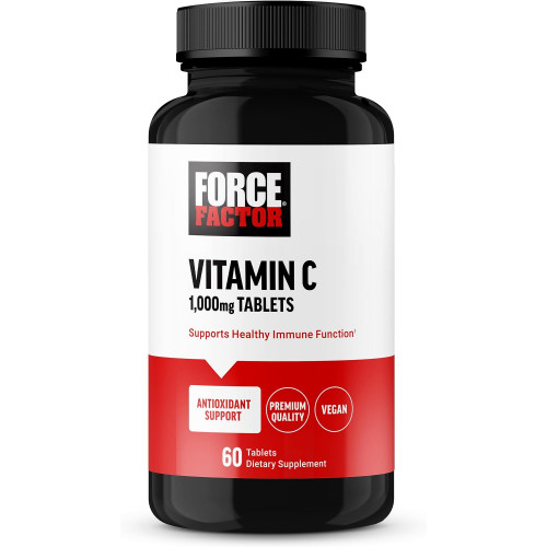 FORCE FACTOR Вітамін С 1000 мг Добавка для підтримки імунітету, Добавка вітаміну С Вітаміни для імунітету плюс антиоксидантна підтримка, преміум якості, веганський, 60 таблеток вітаміну С FORCE FACTOR Вітамін С 1000 мг Добавка для підтримки імунітету, Добавка вітаміну С Вітаміни для імунітету плюс антиоксидантна підтримка, преміум якості, веганський, 60 таблеток вітаміну С