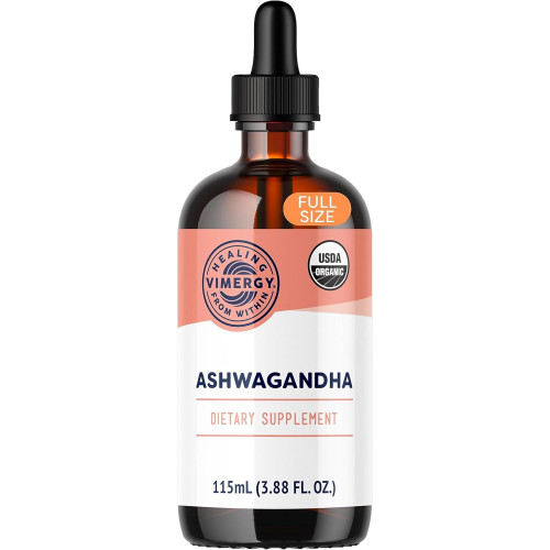Vimergy USDA Organic Ashwagandha Liquid Extract, 57 Servings – Stress Supplement Drops – Adaptogen – Supports Cognitive Function – Support Sleep – Free Alcohol, Non-GMO, Vegan & Paleo Friendly (115 мл) Vimergy USDA Organic Ashwagandha Liquid Extract, 57 Servings – Stress Supplement Drops – Adaptogen – Supports Cognitive Function – Support Sleep – Free Alcohol, Non-GMO, Vegan & Paleo Friendly (115 мл)