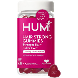 HUM Hair Strong - Щоденні жувальні цукерки з біотином для покращення росту волосся - Fo Ti, фолієва кислота, цинк, вітамін B12 і PABA для підтримки здорового волосся, шкіри та нігтів для жінок і чоловіків (30-денний запас)