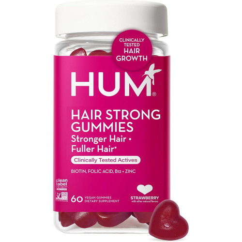 HUM Hair Strong - Щоденні жувальні цукерки з біотином для покращення росту волосся - Fo Ti, фолієва кислота, цинк, вітамін B12 і PABA для підтримки здорового волосся, шкіри та нігтів для жінок і чоловіків (30-денний запас) HUM Hair Strong - Щоденні жувальні цукерки з біотином для покращення росту волосся - Fo Ti, фолієва кислота, цинк, вітамін B12 і PABA для підтримки здорового волосся, шкіри та нігтів для жінок і чоловіків (30-денний запас)