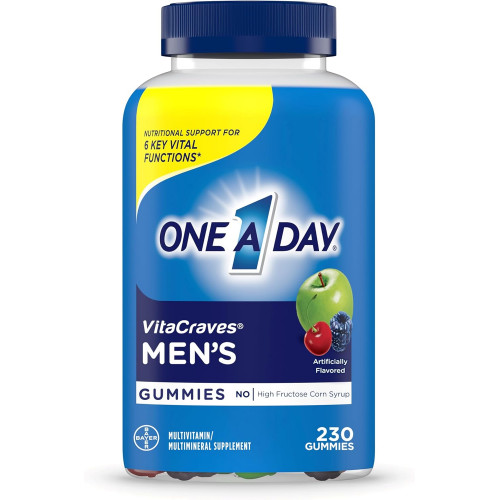 Жувальні цукерки One A Day Men’s Multivitamin Gummies, полівітаміни для чоловіків з вітамінами A, C, D, E, кальцієм тощо для підтримки здорової роботи м’язів, Gummies, 230 шт. Жувальні цукерки One A Day Men’s Multivitamin Gummies, полівітаміни для чоловіків з вітамінами A, C, D, E, кальцієм тощо для підтримки здорової роботи м’язів, Gummies, 230 шт.