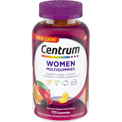Centrum MultiGummies Gummy Multivitamin for Women, мультивітамінна/мультімінеральна добавка з вітаміном D3, вітамінами групи В та антиоксидантами, фруктовим смаком – 170 шт.