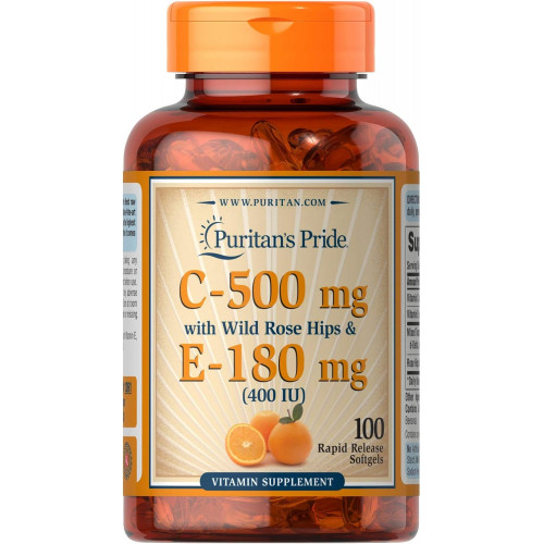 Показано переклад для запиту Puritan's Pride Vitamin C 500 mg & E 180 mg with Rose Hips for Immune & Antioxidant Support by Puritan's Pe for Healthy Skin and Immune System Support, 100 Softgels Показано переклад для запиту Puritan's Pride Vitamin C 500 mg & E 180 mg with Rose Hips for Immune & Antioxidant Support by Puritan's Pe for Healthy Skin and Immune System Support, 100 Softgels
