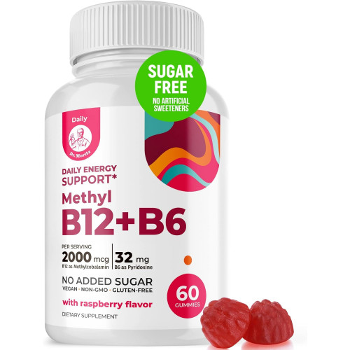 ДОКТОР. Вітамін B6 B12 B12 Gummies для дорослих та дітей-без цукру 2000 мкг метил В-12 та 32 мг В-6-вітаміни без глютену, не ГМО, веганська формула-ароматизована жувальна ароматизована комплекс Vit B-Вітаміна-Вітаміна-Вітаміна-Вітаміна ДОКТОР. Вітамін B6 B12 B12 Gummies для дорослих та дітей-без цукру 2000 мкг метил В-12 та 32 мг В-6-вітаміни без глютену, не ГМО, веганська формула-ароматизована жувальна ароматизована комплекс Vit B-Вітаміна-Вітаміна-Вітаміна-Вітаміна