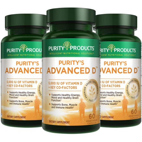 Dr. Cannell's Advanced D - Суперформула вітаміну D - Purity Products (3 упаковки) - містить вітамін D, вітамін K2, цинк, цитрат магнію, бор і таурин - Purity Products - 60 вегетаріанських капсул Dr. Cannell's Advanced D - Суперформула вітаміну D - Purity Products (3 упаковки) - містить вітамін D, вітамін K2, цинк, цитрат магнію, бор і таурин - Purity Products - 60 вегетаріанських капсул