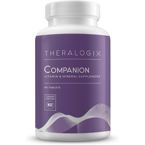 Theralogix Companion Multivitamin & Mineral Supplement - 90-Day Supply - Добавка для жінок і чоловіків без заліза, вітаміну D або вітаміну K - Вітаміни групи B, цинк і магній - Сертифіковано NSF - 90 таблеток Theralogix Companion Multivitamin & Mineral Supplement - 90-Day Supply - Добавка для жінок і чоловіків без заліза, вітаміну D або вітаміну K - Вітаміни групи B, цинк і магній - Сертифіковано NSF - 90 таблеток