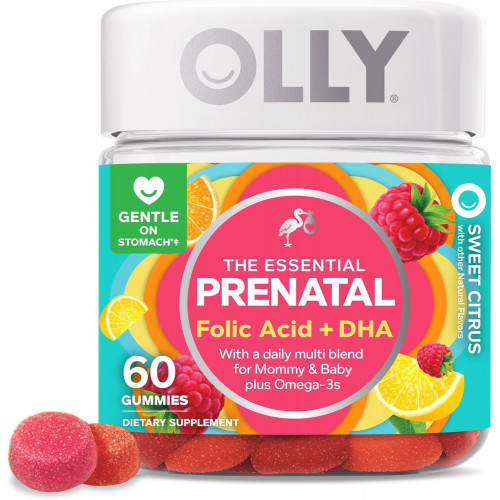 Olly The Essential Prenatal Gummy Multivitamin, 30-денний запас (жувальні цукерки), солодке, фолієва кислота, вітамін D, Омега 3 DHA, жувальна добавка, білі цитрусові, 60 штук (упаковка з 1) Olly The Essential Prenatal Gummy Multivitamin, 30-денний запас (жувальні цукерки), солодке, фолієва кислота, вітамін D, Омега 3 DHA, жувальна добавка, білі цитрусові, 60 штук (упаковка з 1)